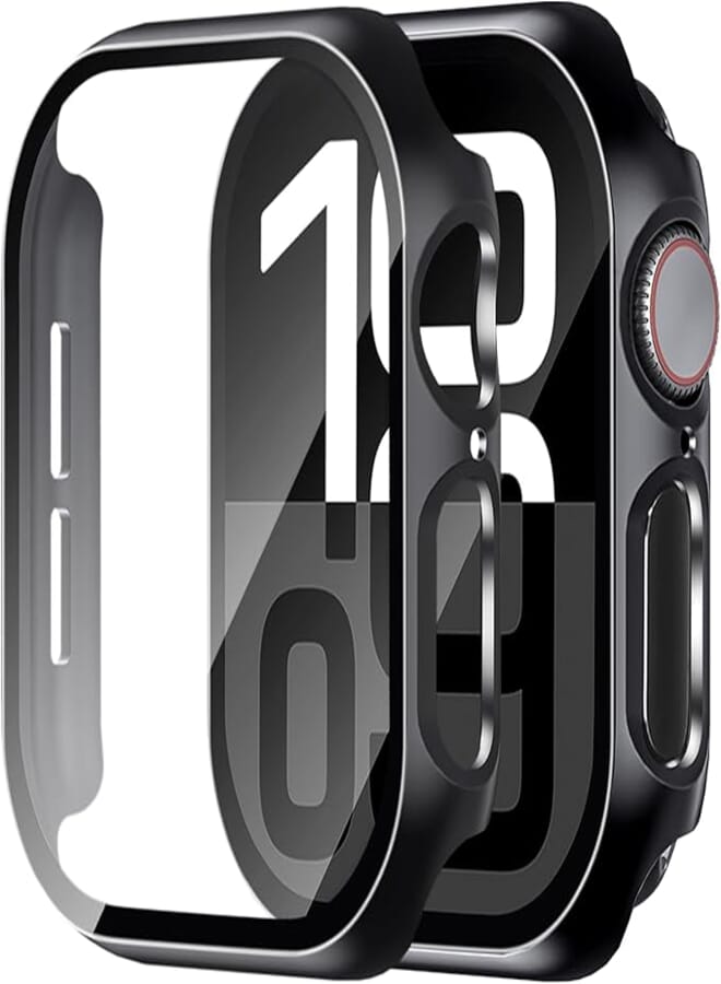 Hard Case for Apple Watch Series 10 Series 11 [2025] 46mm Screen Protector,Built-in Full Tempered Glass [Touch Sensitive] Slim Bumper Protective Cover iWatch S10 S11 Accessories
